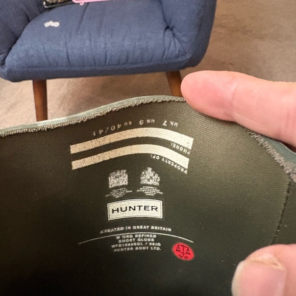 Hunter Olive Green Rain Boots - Picture 3 of 4